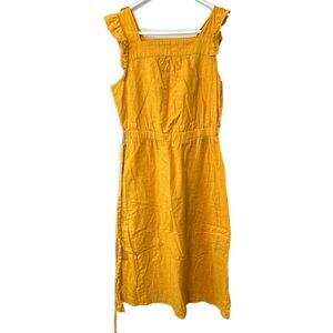 Yellow Ruffled Sleeveless Dress